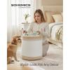 image:imageSONGMICS Laundry Hamper Cotton Rope Laundry Basket with Handles for Children Toys Clothing Living Room Bedroom 211 Gallons 157 x 157 x 236 Inches White and Grayish Brown URLH062LZ01Cloud White  Camel Brown