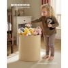 image:imageSONGMICS Laundry Hamper Cotton Rope Laundry Basket with Handles for Children Toys Clothing Living Room Bedroom 211 Gallons 157 x 157 x 236 Inches White and Grayish Brown URLH062LZ01Yellowish Brown