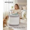 image:imageSONGMICS Laundry Hamper Cotton Rope Laundry Basket with Handles for Children Toys Clothing Living Room Bedroom 211 Gallons 157 x 157 x 236 Inches White and Grayish Brown URLH062LZ01Cloud White  Dove Gray