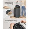 image:imageSONGMICS Recycling Bin for Kitchen 264 Gallon Bottle Recycling Container Collection Bin for Metal Plastic Paper Glass Inner Bag with Handles Kitchen Ink Black and Natural Beige URRB509B01Slate Gray